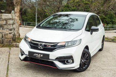 Hong Kong, Çin 21 Şubat 2018: Honda Jazz Rs Mt 2018 Test Drive gün 21 Şubat 2018 Hong Kong.