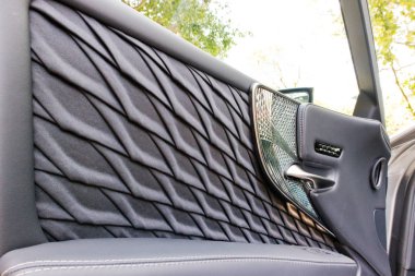 Hong Kong, Çin 5 Mart 2018: Lexus Es 500h 2018 iç ayrıntılarıyla 5 Mart 2018 Hong Kong.