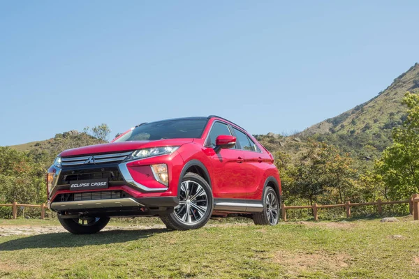 Március 2018 Ban Hong Kong Kína Mitsubishi Eclipse Cross 2018 — Stock Fotó