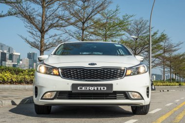 Hong Kong, Çin 21 Mart 2018: Kia Cerato 2018 Test sürücü gün Mart 21 2018 yılında Hong Kong.