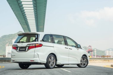 Hong Kong, Çin 4 Nisan 2018: Honda Odyssey 2018 Test sürücü gün Nisan 4 2018 yılında Hong Kong.