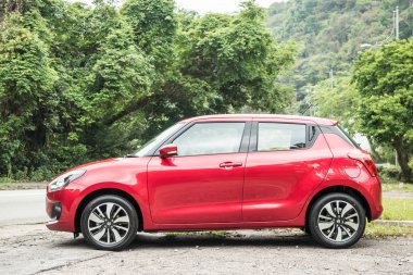 Hong Kong, Çin 18 Nisan 2018: Suzuki Swift 2018 Test sürücü gün Nisan 18 2018 yılında Hong Kong.