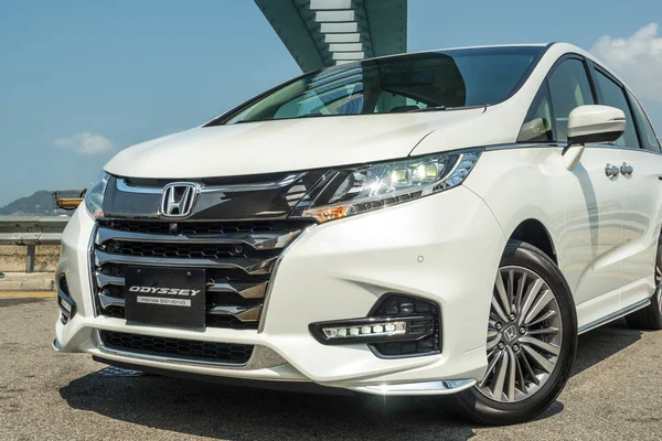 Hong Kong, Çin 4 Nisan 2018: Honda Odyssey 2018 Test sürücü gün Nisan 4 2018 yılında Hong Kong.