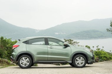 Hong Kong, Çin 26 Nisan 2018: Honda Vezel 2018 Test sürücü gün Nisan 26 2018 yılında Hong Kong.