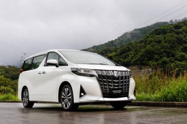 Hong Kong, Çin 7 Mayıs 2018: Toyota Alphard 2018 Test Drive gün 7 Mayıs 2018 Hong Kong.