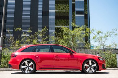 Hong Kong, Çin 14 Mayıs 2018: Audi Rs4 2018 Test sürücü gün Mayıs 14 2018 yılında Hong Kong.