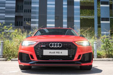 Hong Kong, Çin 14 Mayıs 2018: Audi Rs4 2018 Test sürücü gün Mayıs 14 2018 yılında Hong Kong.