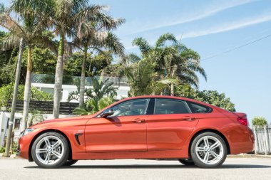 Hong Kong, Çin 17 Mayıs 2018: Bmw 420i Gran Coupe 2018 Test sürücü gün Mayıs 17 2018 yılında Hong Kong.