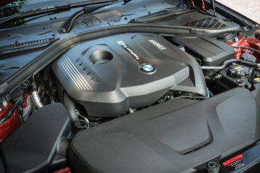 Hong Kong, Çin 17 Mayıs 2018: Bmw 420i Gran Coupe 2018 motoru Mayıs 17 2018 yılında Hong Kong.