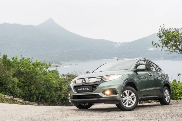 Április 2018 Ban Hong Kong Kína Honda Vezel 2018 Teszt — Stock Fotó