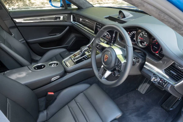 Hong Kong Cina Maggio 2018 Interno Porsche Panamera 2018 Maggio — Foto Stock