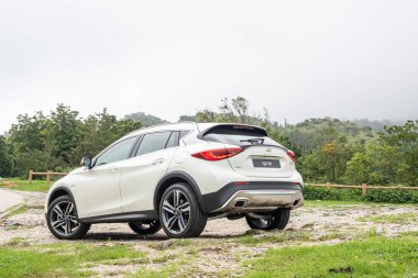 Hong Kong, Çin 22 Haziran 2018: Infiniti Qx30 2018 Test sürücü gün Haziran 22 2018 yılında Hong Kong.