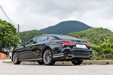 Hong Kong, Çin 19 Temmuz 2018: Lexus Ls500 2018 Test sürücü gün Temmuz 19 2018 yılında Hong Kong.