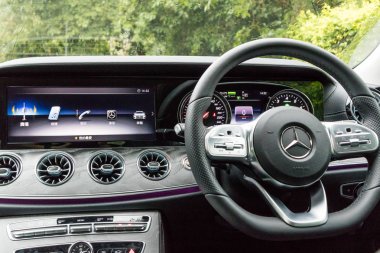 Hong Kong, Çin 12 Haziran 2018: Mercedes-Benz Cls 2018 Pano Haziran 12 2018 yılında Hong Kong.