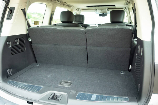 Гонконг, Китай Июнь 22, 2018: Infiniti QX80 2018 Trunk Июнь 22 2018 в Гонконге
.