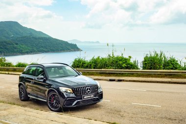Hong Kong, Çin 5 Temmuz 2018: Mercedes-Benz Glc 2018 Test sürücü gün Temmuz 5 2018 yılında Hong Kong.