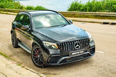 Hong Kong, Çin 5 Temmuz 2018: Mercedes-Benz Glc 2018 Test sürücü gün Temmuz 5 2018 yılında Hong Kong.