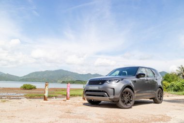Hong Kong, Çin 1 Ağustos 2018: Landrover keşif 2018 Test sürücü gün Ağustos 1 2018 yılında Hong Kong.