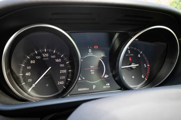 Hong Kong China Aug 2018 Landrover Discovery 2018 Dashboard Aug — Stock Photo, Image