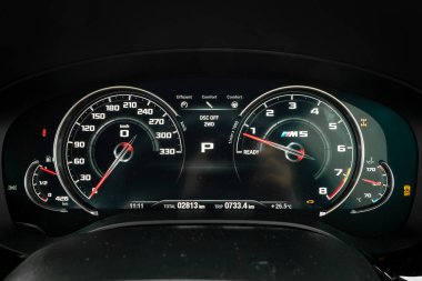 Hong Kong, Çin 23 Ağustos 2018: Bmw M5 2018 Pano Ağustos 23 2018 yılında Hong Kong.