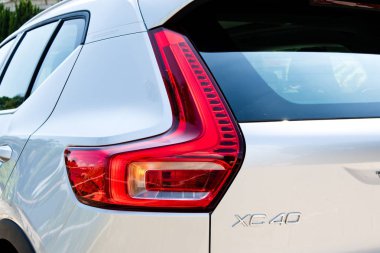 Hong Kong, Çin 4 Eylül 2018: Volvo Xc40 T4 2018 arka lamba Eylül 4 2018 yılında Hong Kong.