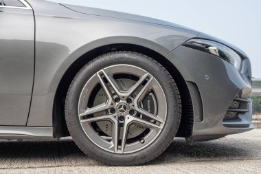 Hong Kong, Çin 26 Ekim 2018: Mercedes-Benz a 250 2018 tekerlek Ekim 26 2018 yılında Hong Kong.