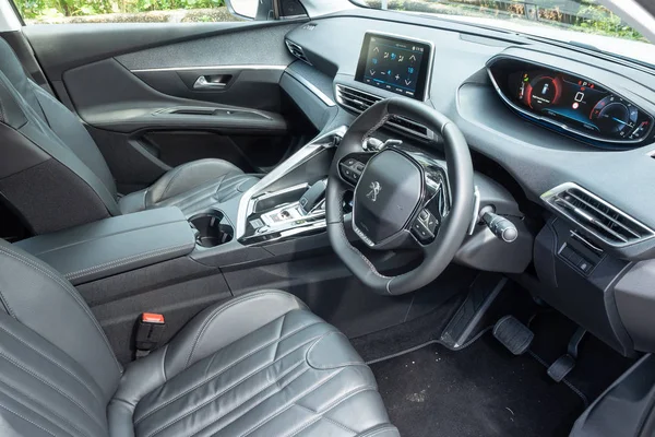 Hong Kong China Septiembre 2018 Peugeot 3008 2018 Interior Septiembre — Foto de Stock