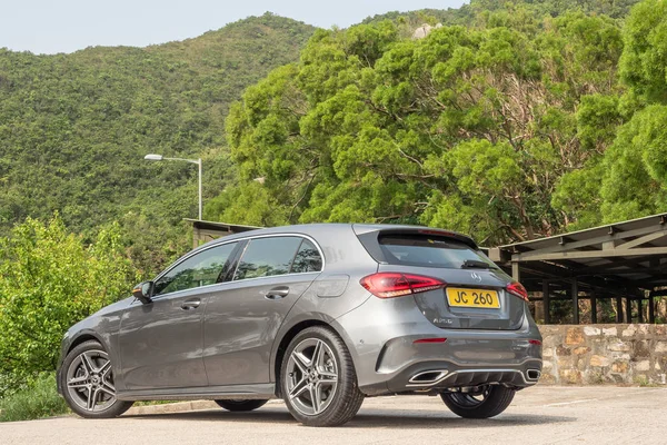 Hong Kong, Çin 26 Ekim 2018: Mercedes-Benz a 250 2018 Test sürücü gün Ekim 26 2018 yılında Hong Kong.