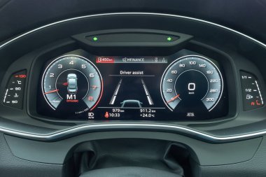 Hong Kong, Çin 31 Ekim 2018: Audi A6 55 TFSI 2018 Pano Ekim 31 2018 yılında Hong Kong.