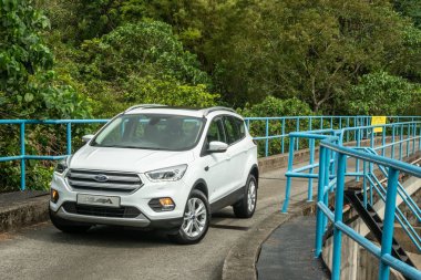 Hong Kong, Çin 25 Aralık 2018: Ford Kuga 2018 Test sürücü gün Aralık 25 2018 yılında Hong Kong.