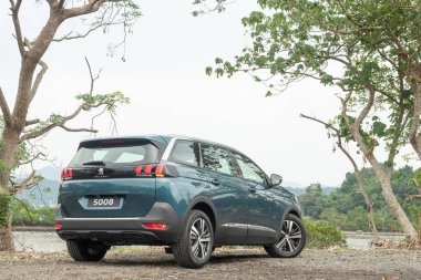 Hong Kong, Çin 21 Aralık 2018: Peugeot 5008 2018 Test sürüşü gün Test sürüşü gün 21 Aralık 2018 yılında Hong Kong.