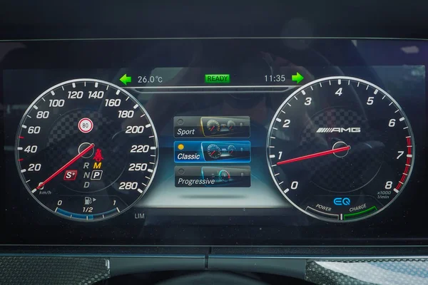 Hong Kong Čína Prosinec 2018 Mercedes Amg 2018 Dashboard Dec — Stock fotografie