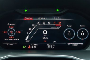 Hong Kong, Çin 19 Şubat 2020: Audi RS Q3 2020 Konsol 19 Şubat 2020, Hong Kong.