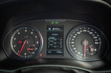 Hong Kong, Çin 17 Şubat 2020: Hyundai i30N Fastback 2020 Konsol 17 Şubat 2020, Hong Kong.