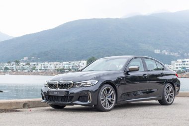 Hong Kong, Çin 13 Ocak 2020: BMW M3 Serisi M340i 2020 Test Sürüşü Günü 13 Ocak 2020, Hong Kong.
