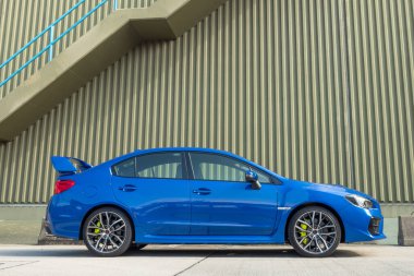 Hong Kong, Çin 6 Ocak 2020: Subaru STI 2020 Test Sürüşü 6 Ocak 2020, Hong Kong.