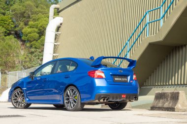 Hong Kong, Çin 6 Ocak 2020: Subaru STI 2020 Test Sürüşü 6 Ocak 2020, Hong Kong.