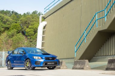Hong Kong, Çin 6 Ocak 2020: Subaru STI 2020 Test Sürüşü 6 Ocak 2020, Hong Kong.