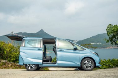 Hong Kong, Çin 24 Aralık 2019: Honda Freed 2019 Test Sürüşü Günü 24 Aralık 2019, Hong Kong.