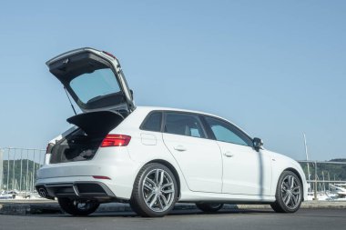 Hong Kong, Çin 19 Aralık 2019: Audi A3 Spor Sürüş Günü 19 Aralık 2019, Hong Kong.