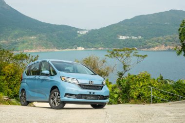 Hong Kong, Çin 24 Aralık 2019: Honda Freed 2019 Test Sürüşü Günü 24 Aralık 2019, Hong Kong.