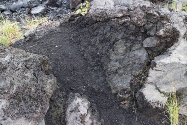 Japonya, Kagoshima 'da volkanik kaya oluşumları,