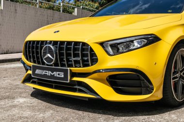 Hong Kong, Çin 28 Temmuz 2020 Mercedes-AMG A45S Test Günü 28 Temmuz 2020.