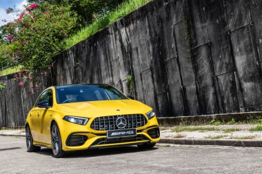 Hong Kong, Çin 28 Temmuz 2020 Mercedes-AMG A45S Test Günü 28 Temmuz 2020.