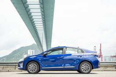 Hong Kong, Çin 3 Haziran 2020: Hyundai IONIQ Elektrik Test Günü 3 Haziran 2020.