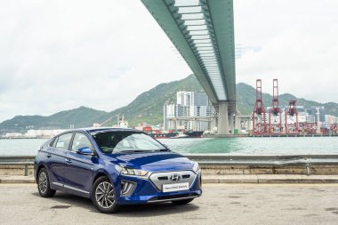 Hong Kong, Çin 3 Haziran 2020: Hyundai IONIQ Elektrik Test Günü 3 Haziran 2020.