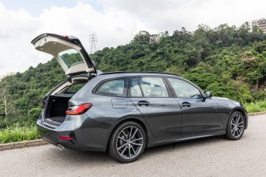 Hong Kong, Çin 29 Mayıs 2020: BMW 3 Test Sürüşü Günü 29 Mayıs 2020, Hong Kong.