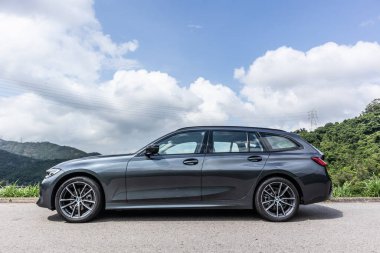Hong Kong, Çin 29 Mayıs 2020: BMW 3 Test Sürüşü Günü 29 Mayıs 2020, Hong Kong.