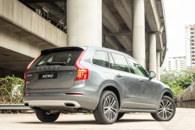 Hong Kong, Çin 29 Mayıs 2020: Volvo XC90 Test Sürüşü 29 Mayıs 2020, Hong Kong.