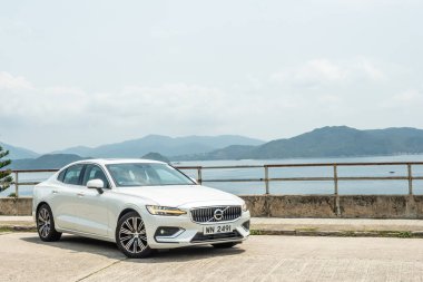 Hong Kong, Çin 20 Nisan 2020: Volvo S60 T5 Test Sürüşü 20 Nisan 2020, Hong Kong.